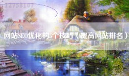网站SEO优化的5个技巧（提高网站排名）