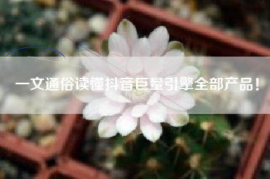 一文通俗读懂抖音巨量引擎全部产品！