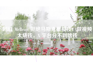 网红 MrBeast 拒绝马斯克橄榄枝：做视频太烧钱，X 平台分不到啥钱