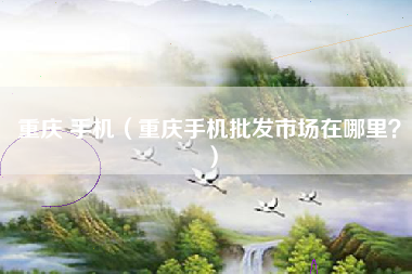 重庆 手机（重庆手机批发市场在哪里？）